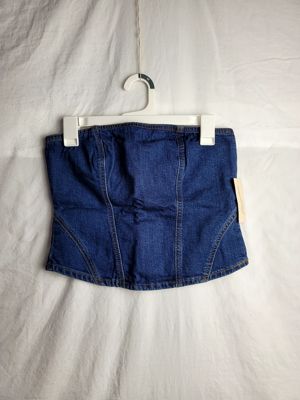 Universal Thread Denim Corset Tube Top Dark Wash Size 4 NWT